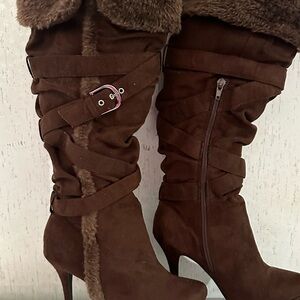 Brown Suede Women's Boots